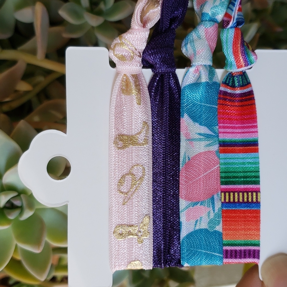 Bucking Horse Hair Ties Serape Hair Ties Leaf Hair Ties Cowgirl Boots Vaquera - Picture 3 of 9
